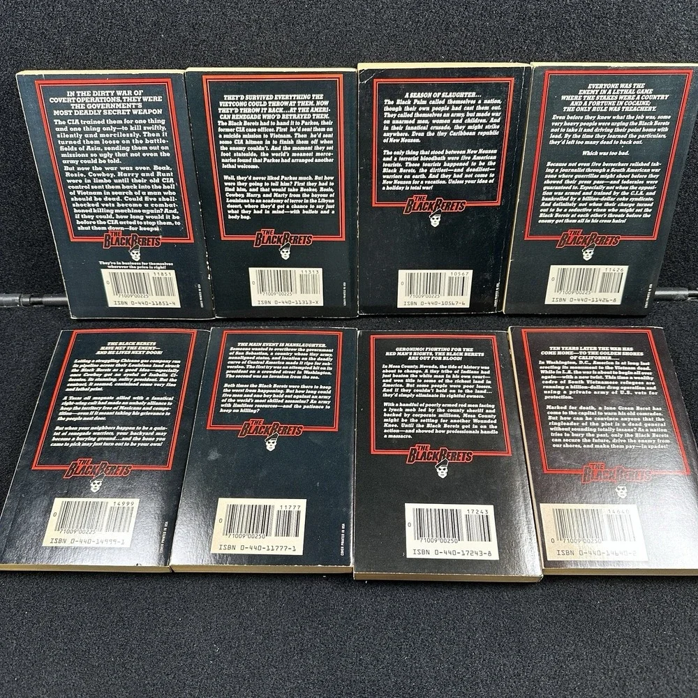 The Black Berets Mike McCray #1-10 + #13 Vintage Paperback Lot of 11 Books